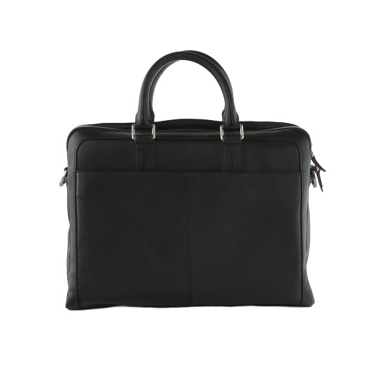 Деловая сумка Dr.Koffer из натуральной кожи черная