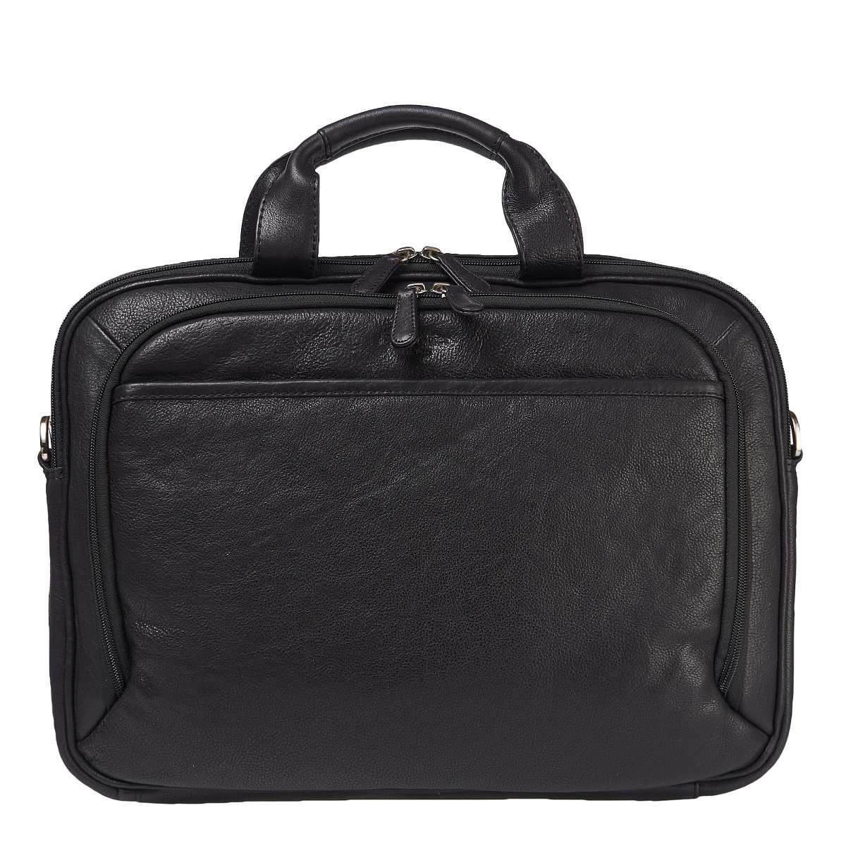 Деловая сумка Dr.Koffer из натуральной кожи черная
