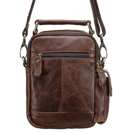 Сумка через плечо Dr.Koffer из натуральной кожи коричневая