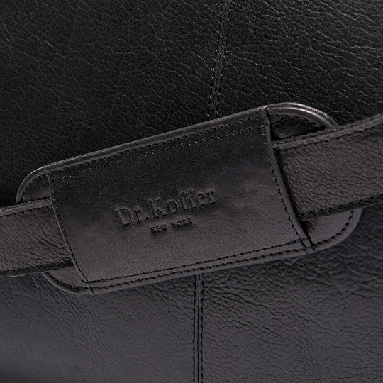 Портфель Dr.Koffer из натуральной кожи черный