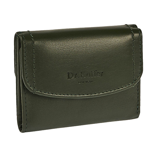 Портмоне Dr.Koffer из натуральной кожи зеленое