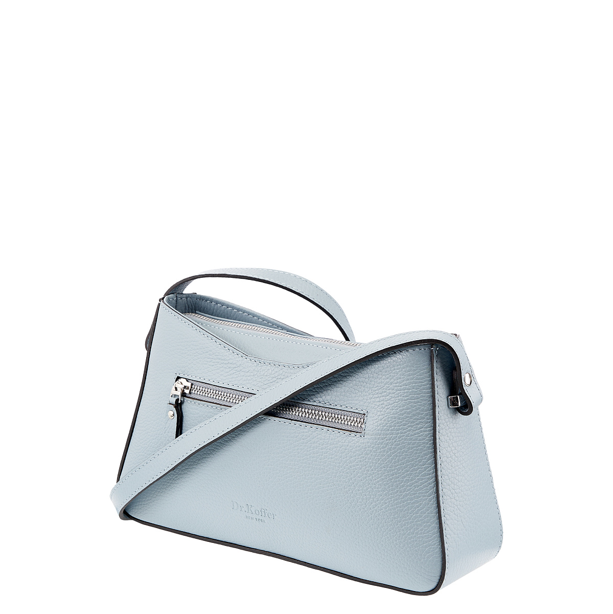 Женская сумка Dr. Koffer из натуральной кожи голубая