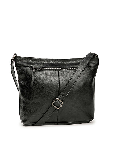 Сумка через плечо Dr.Koffer из натуральной кожи черная