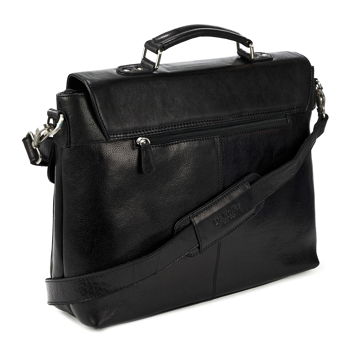 Портфель Dr.Koffer из натуральной кожи черный