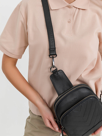 Рюкзак Dr.Koffer из натуральной кожи черный