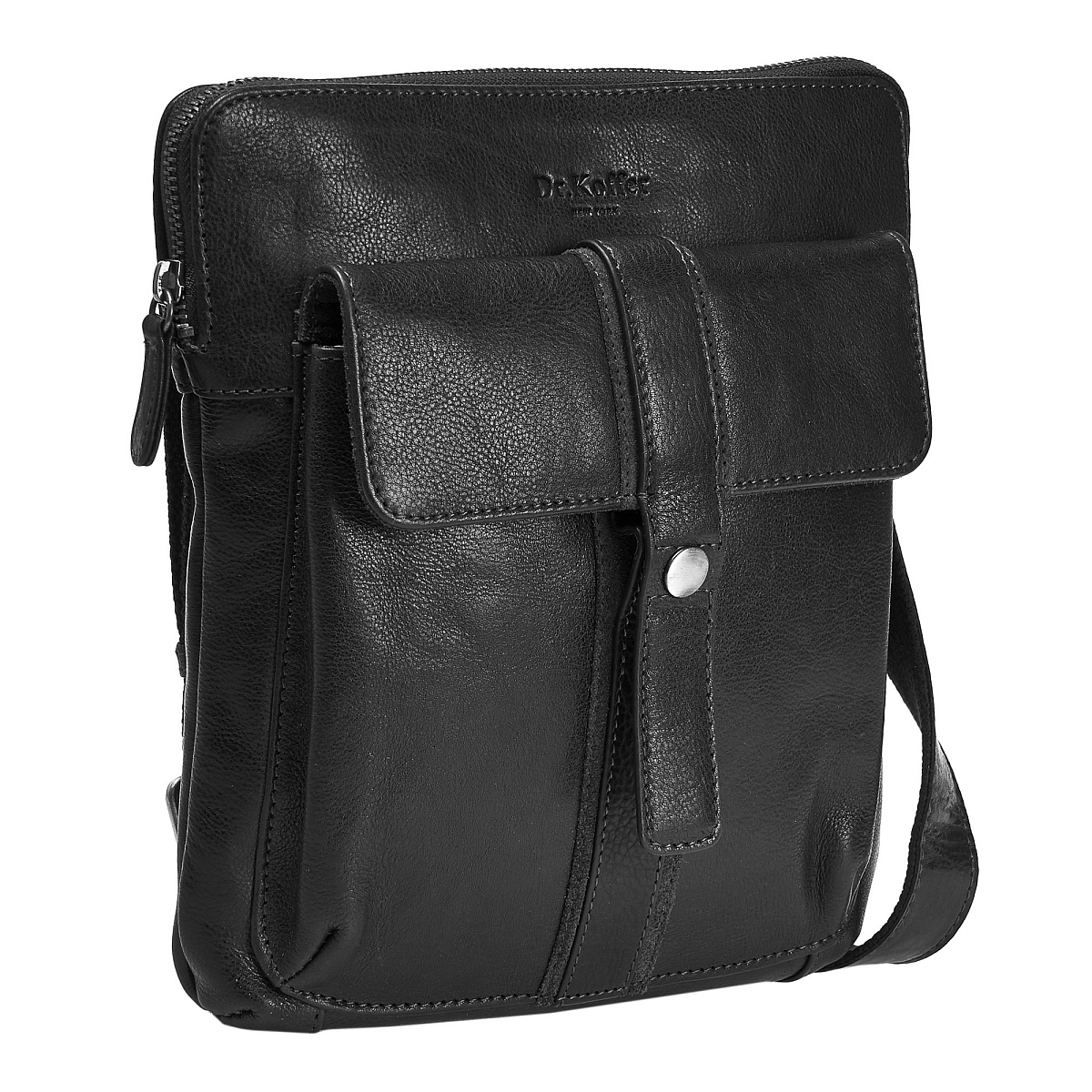 Сумка через плечо Dr.Koffer из натуральной кожи черная