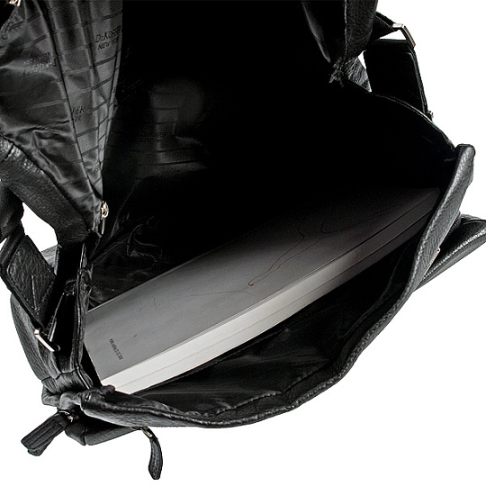 Сумка через плечо Dr.Koffer из натуральной кожи черная