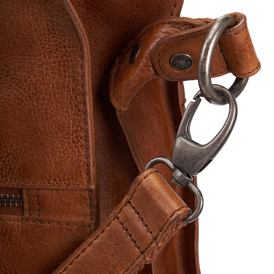 Деловая сумка Dr.Koffer из натуральной кожи коричневая