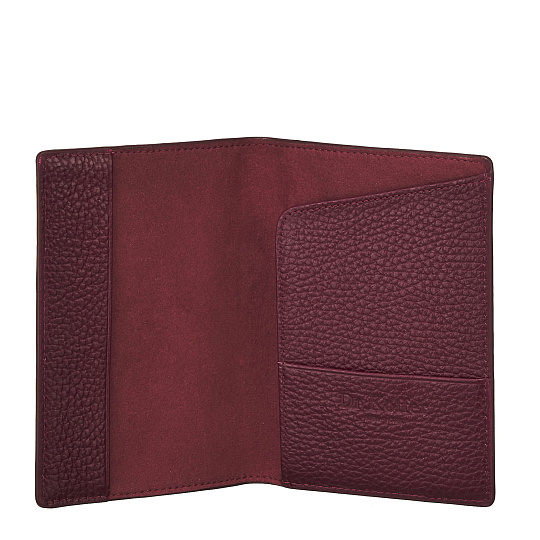 Обложка для паспорта Dr.Koffer из натуральной кожи бордо