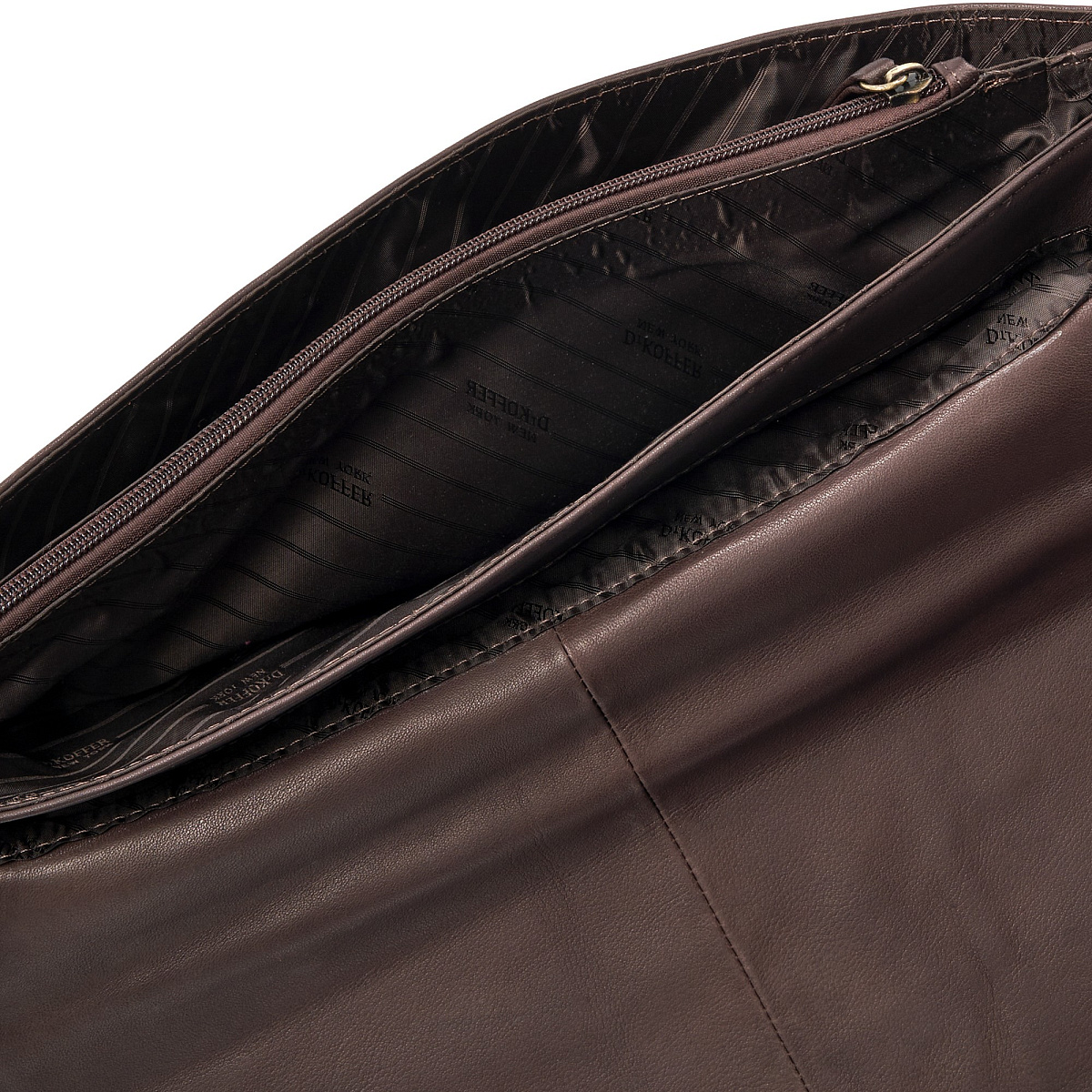 Портфель Dr.Koffer из натуральной кожи темно-коричневый