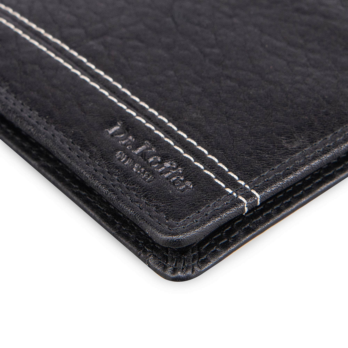 Зажим для денег Dr.Koffer из натуральной кожи черный