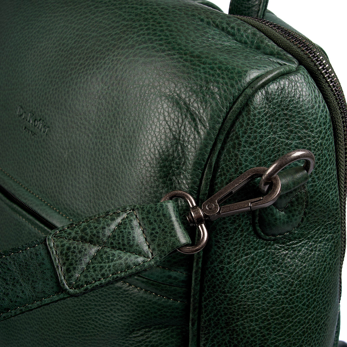 Рюкзак Dr.Koffer из натуральной кожи зеленый