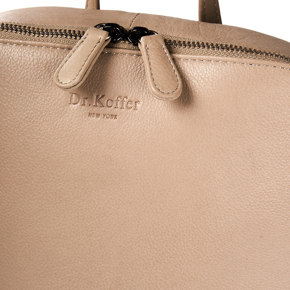 Рюкзак Dr.Koffer из натуральной кожи бежевый
