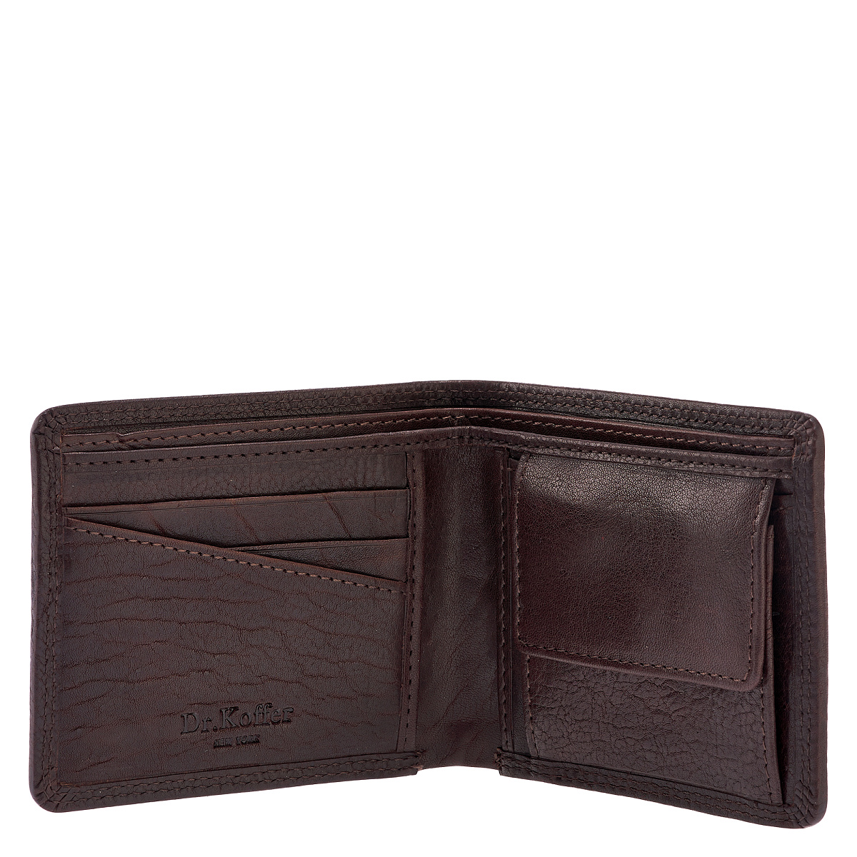 Портмоне Dr.Koffer из натуральной кожи коричневое