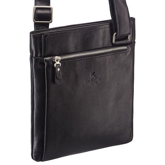 Сумка через плечо Dr.Koffer из натуральной кожи черная