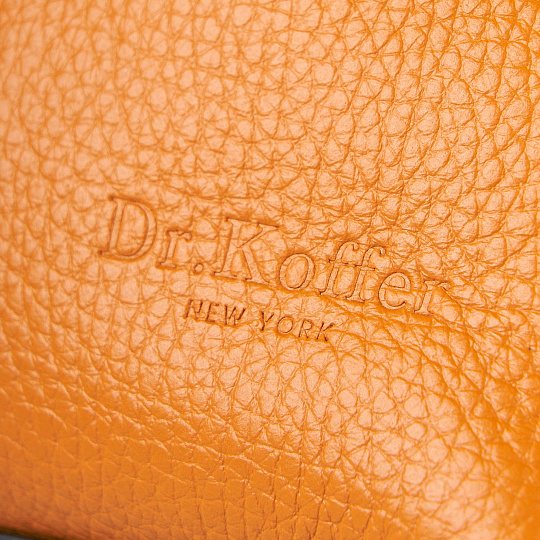 Женская сумка Dr. Koffer из натуральной кожи оранжевая