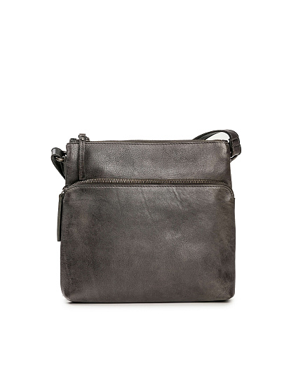 Сумка через плечо Dr.Koffer из натуральной кожи серая