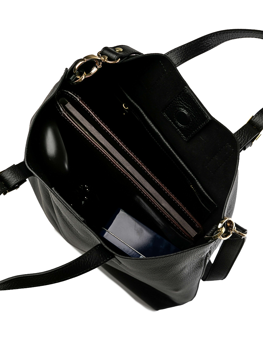 Женская сумка Dr.Koffer из натуральной кожи черная