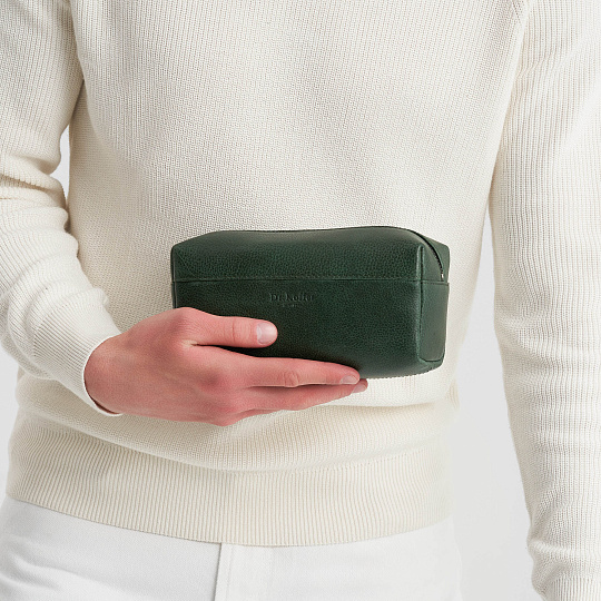 Несессер Dr.Koffer из натуральной кожи зеленый