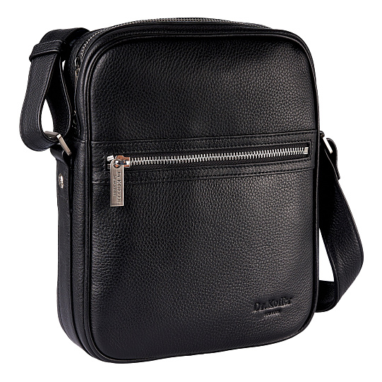 Сумка через плечо Dr.Koffer из натуральной кожи черная