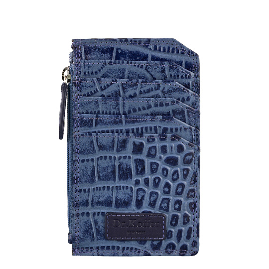 Кредитница Dr.Koffer из натуральной кожи синяя