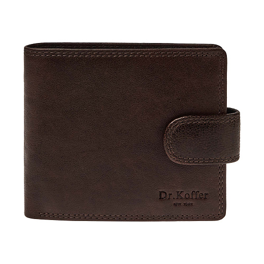 Портмоне Dr.Koffer из натуральной кожи коричневое