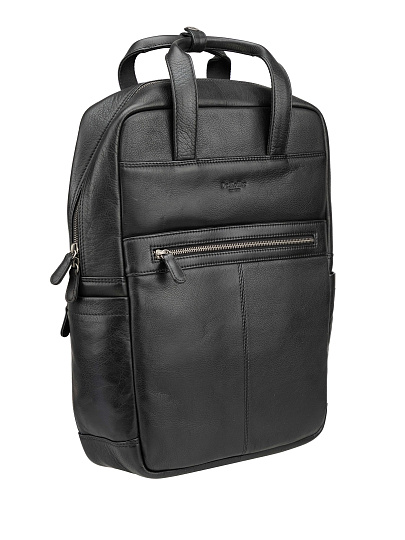Рюкзак Dr. Koffer из натуральной кожи черный