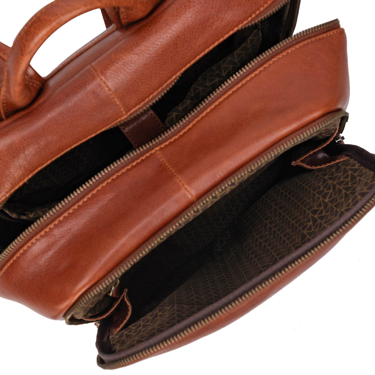 Рюкзак Dr.Koffer из натуральной кожи светло-коричневый