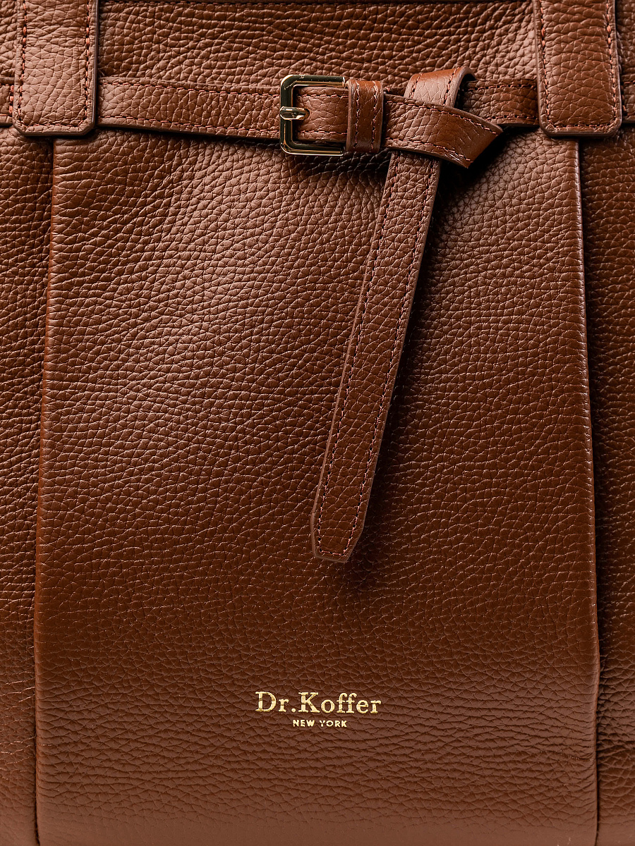Женская сумка Dr.Koffer из натуральной кожи коричневая