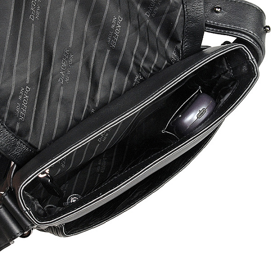 Сумка через плечо Dr.Koffer из натуральной кожи черная