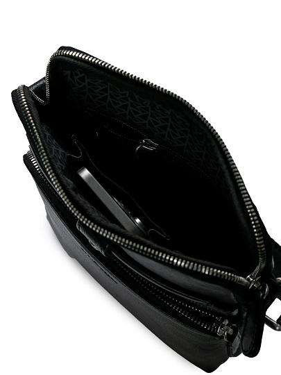 Сумка через плечо Dr.Koffer из натуральной кожи черная