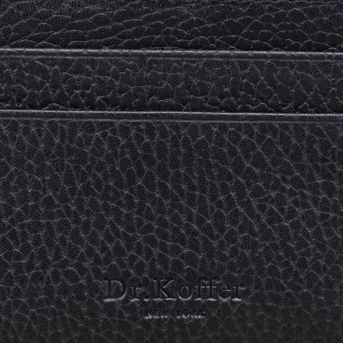 Кредитница Dr.Koffer из натуральной кожи черная