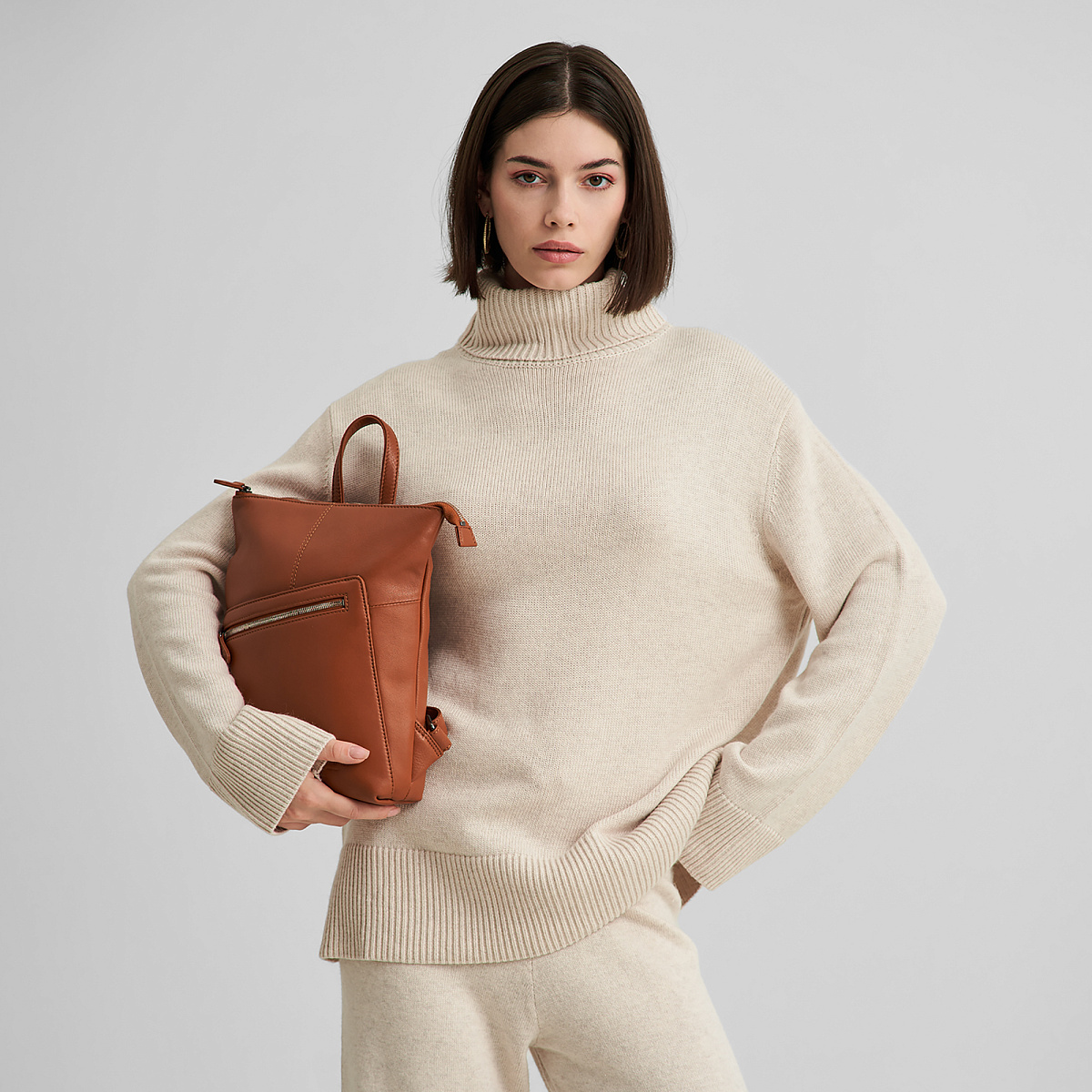 Рюкзак Dr.Koffer из натуральной кожи коричневый