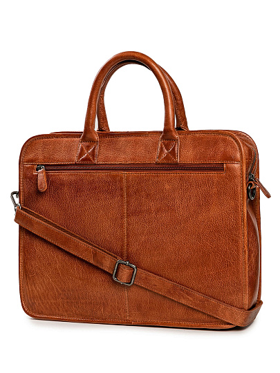 Деловая сумка Dr.Koffer из натуральной кожи коричневая