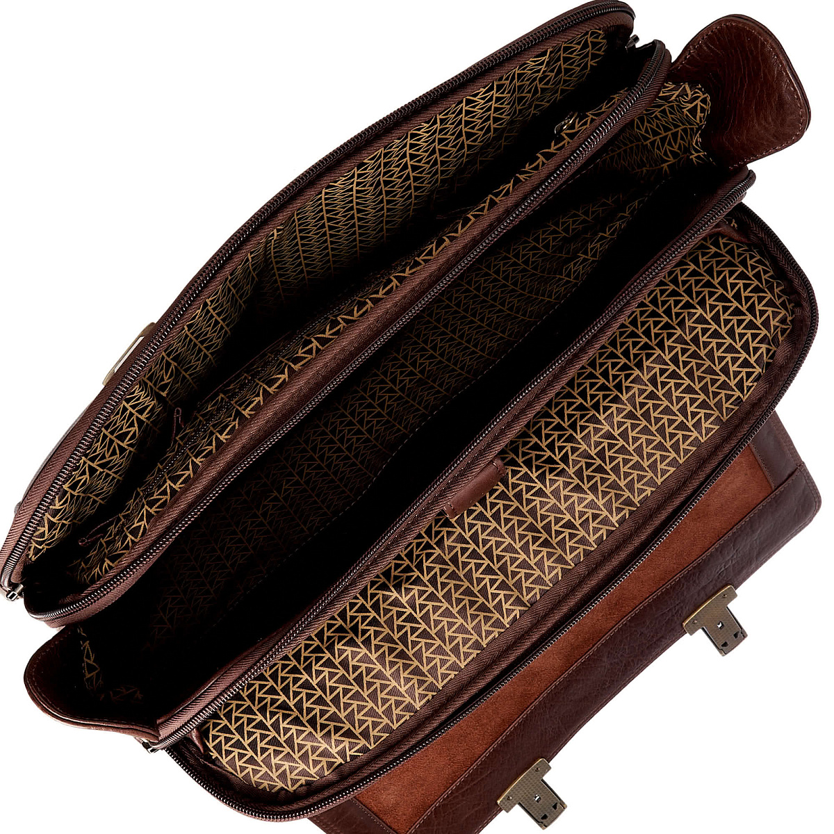 Портфель Dr.Koffer из натуральной кожи темно-коричневый