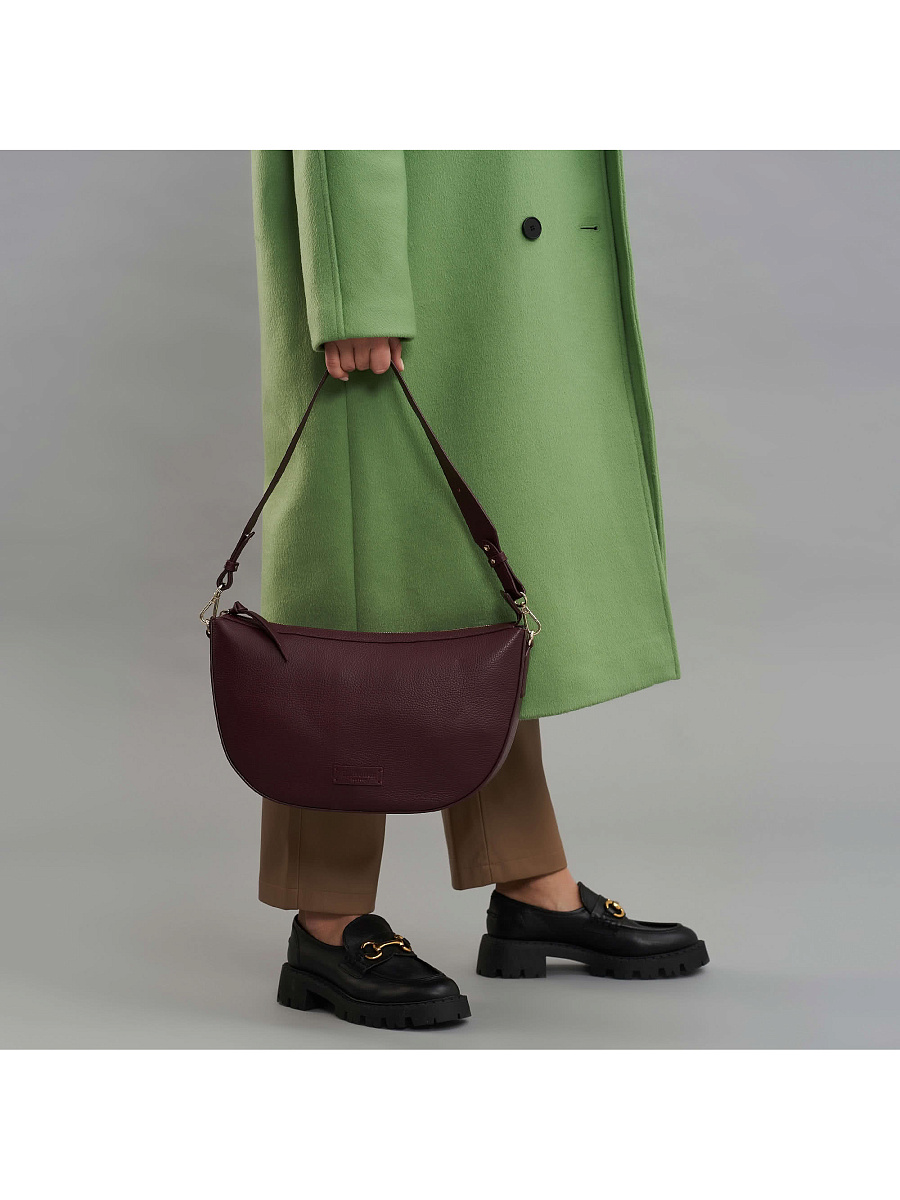Женская сумка  Dr. Koffer из натуральной кожи бордовая