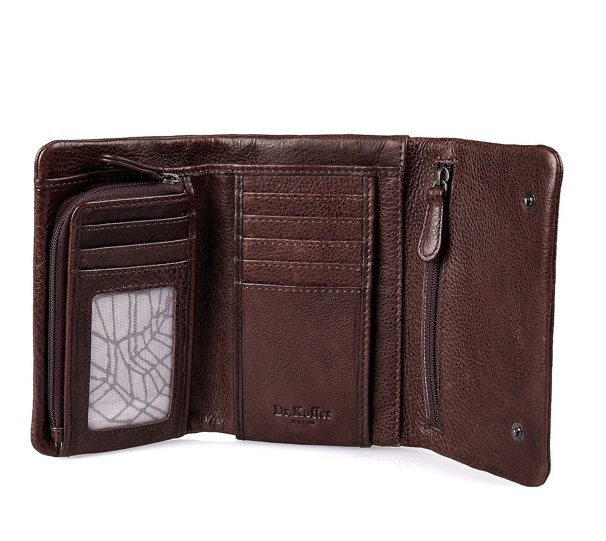 Портмоне Dr.Koffer из натуральной кожи коричневое