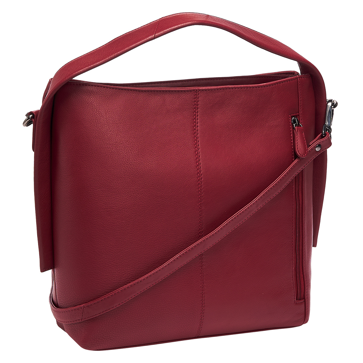 Женская сумка Dr. Koffer из натуральной кожи бордовая