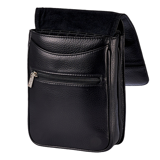 Сумка через плечо Dr.Koffer из натуральной кожи черная