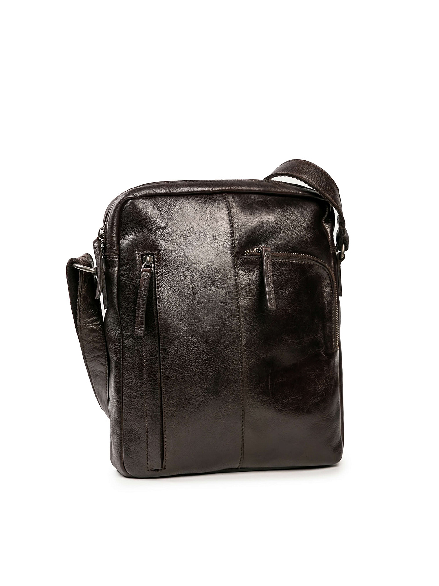 Сумка через плечо Dr.Koffer из натуральной кожи коричневая