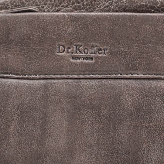 Рюкзак Dr.Koffer из натуральной кожи серый