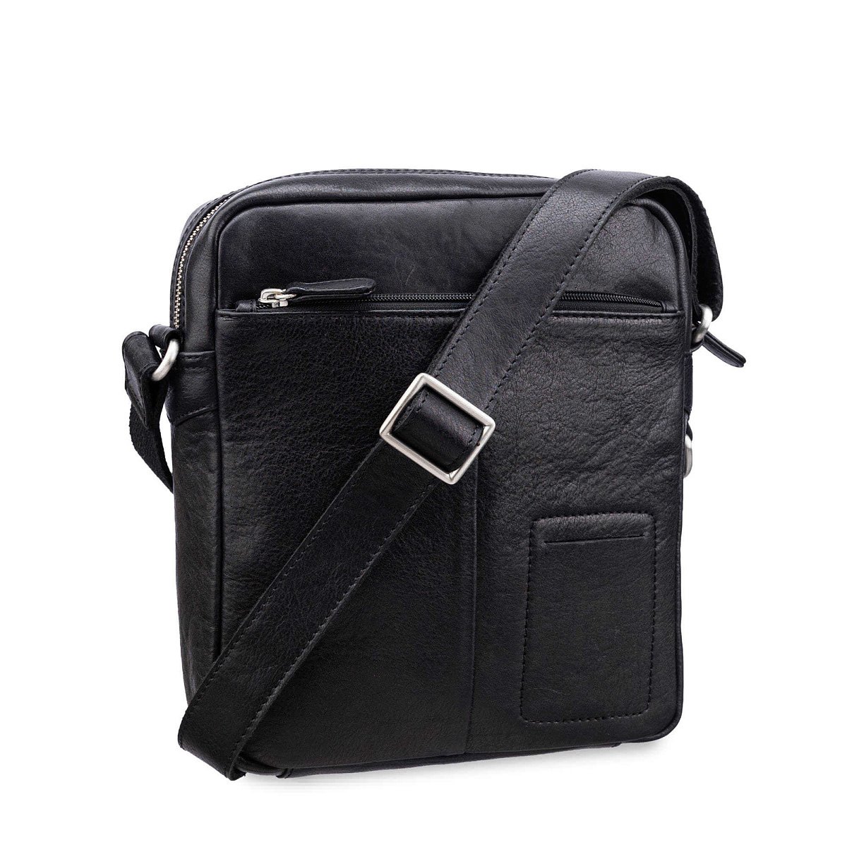 Сумка через плечо Dr.Koffer из натуральной кожи черная