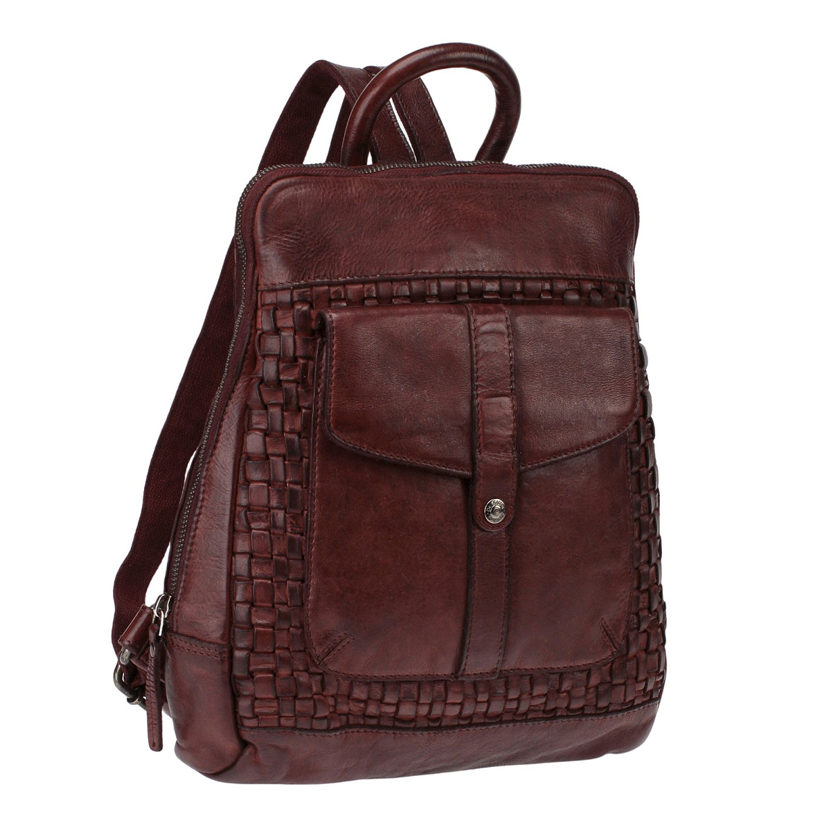 Рюкзак Dr.Koffer из натуральной кожи бордовый
