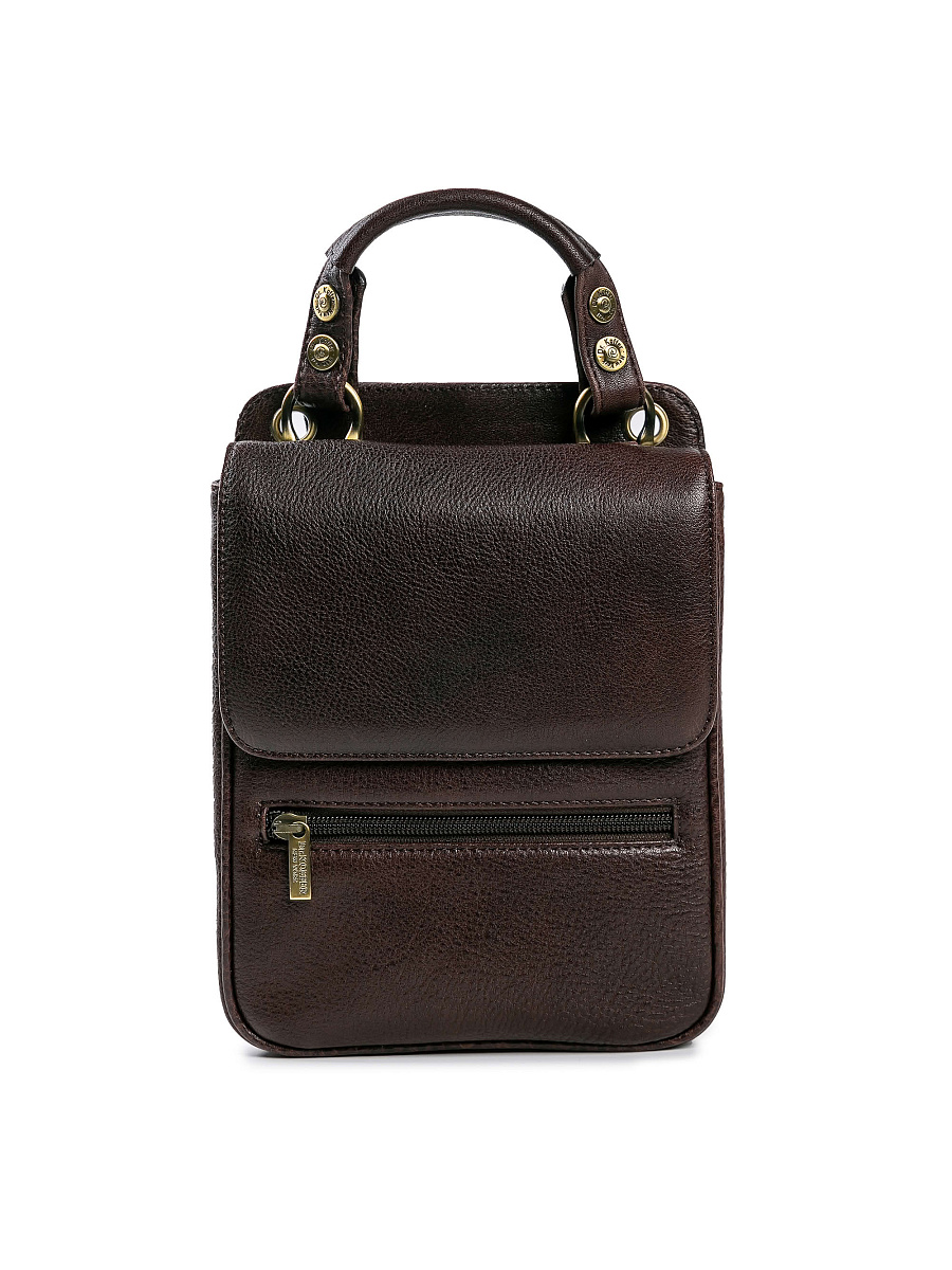 Сумка через плечо Dr.Koffer из натуральной кожи коричневая