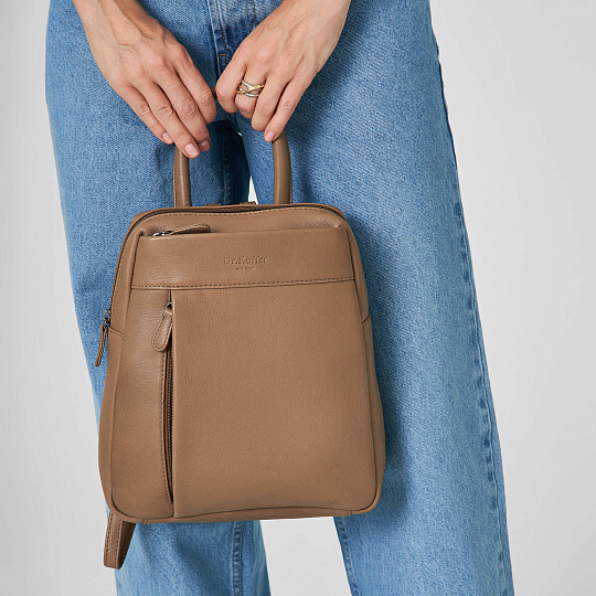 Рюкзак Dr.Koffer из натуральной кожи коричневый