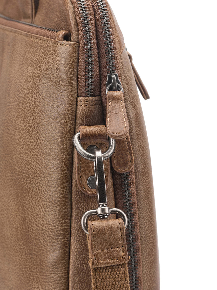 Сумка для документов Dr. Koffer из натуральной кожи коричневая