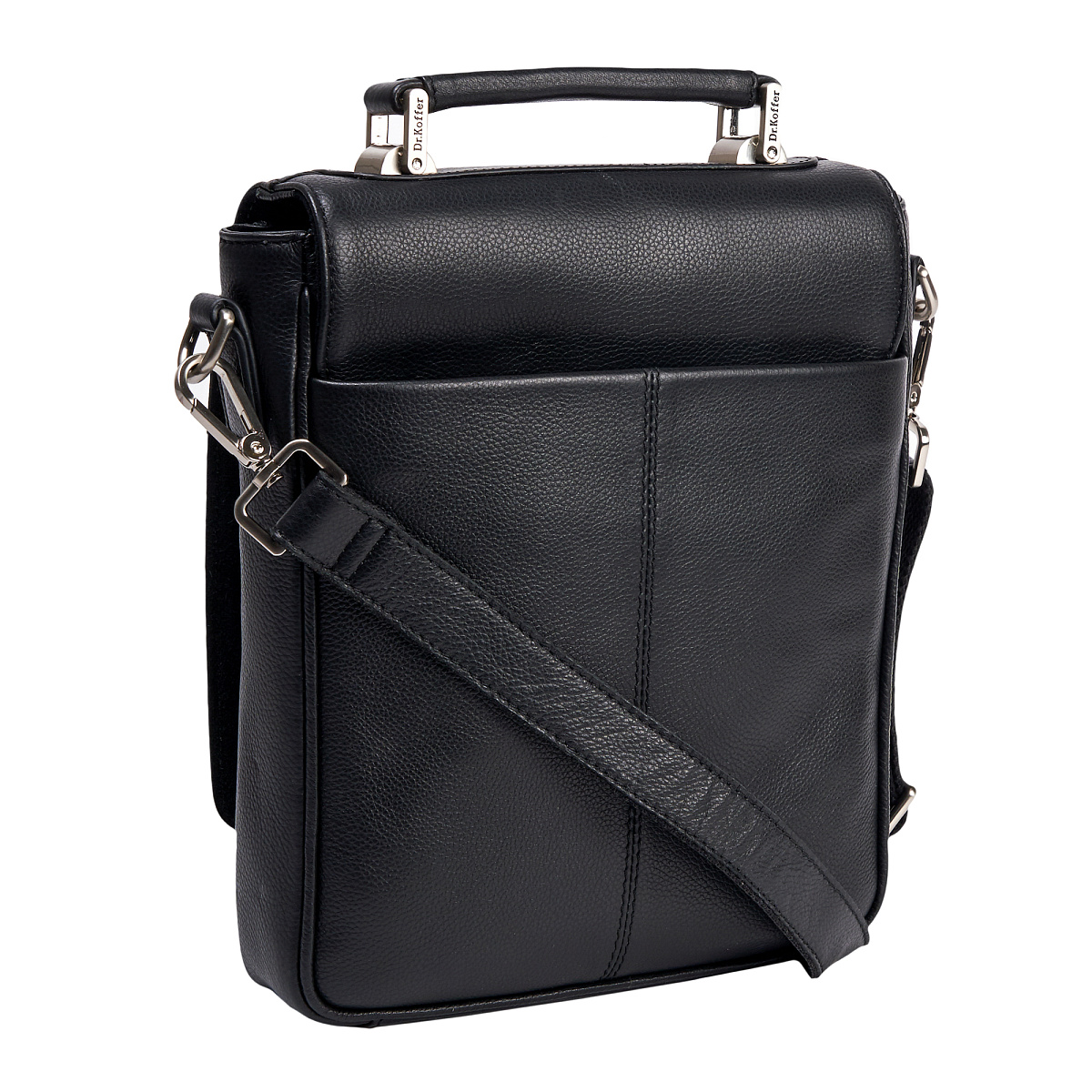 Сумка через плечо Dr.Koffer из натуральной кожи черная