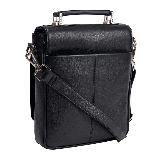 Сумка через плечо Dr.Koffer из натуральной кожи черная