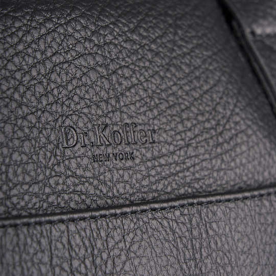 Сумка дорожная Dr.Koffer из натуральной кожи черная