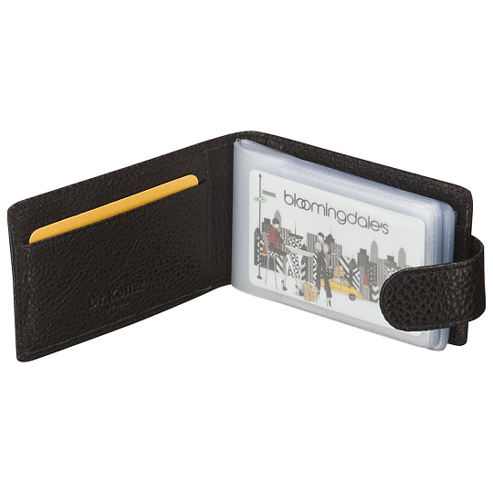 Визитница Dr.Koffer из натуральной кожи черная